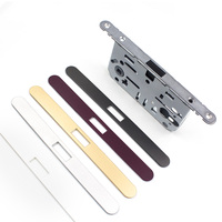 Serrure de porte magnétique antivol de conception italienne 5085, à clé, en ABS durable, finition noire antique, pour portes intérieures, silencieuse