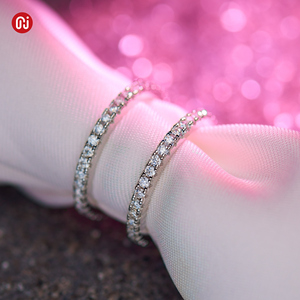 Anillo de Eternidad GIGAJEWE con Moissanita Redonda DEF VVS1 de 1.5mm, Plata de Ley 925, Anillo de Boda Apilable para <span class=keywords><strong>Mujer</strong></span> - Product Image 4