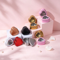 Boîte en métal en forme de cœur en gros, personnalisable avec logo, vide, pour emballage cadeau de mariage ou de Saint-Valentin
