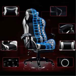 Vente en gros d'unité centrale Silla <span class=keywords><strong>Gamer</strong></span> à hauteur réglable meilleur logo chaise de sport ordinateur PC chaise de jeu de course pour adultes - Product Image 5