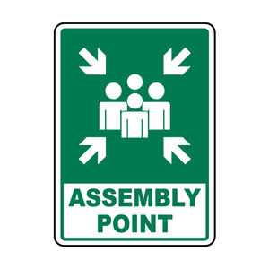 لوحة تحذير السلامة العاكسة من الالومنيوم تصلح لوضع نقاط التجميع ومنطقة الإخلاء الامنية - Product Image 6