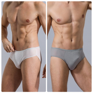 Sous-vêtements jetables pour hommes pour les voyages, les séjours à l'hôpital, la natation, caleçons en coton pur (90 g/m², 5 pièces/sac) - Product Image 5