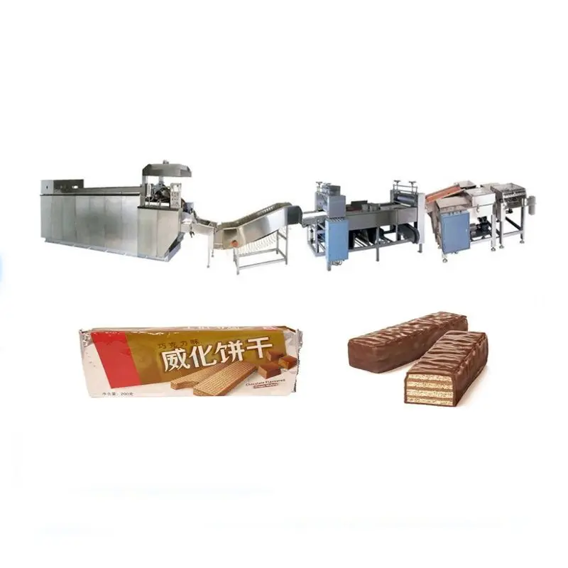 Mesin Pembuat Kukis Biskuit Wafer Lini Produksi Roti Gulungan Swiss