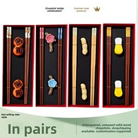 Boîte cadeau repose-baguettes en céramique biodégradable à thème panda, vaisselle de style chinois, design culturel et créatif, souvenir tendance pour