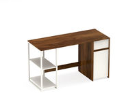 Table d'étude et d'ordinateur pour la maison ou le bureau Table de bureau avec tiroir et étagères pour le stockage Érable brun et givré