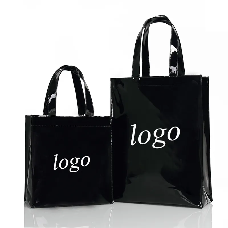 Individuelles Logo wasserdichte Spiegel-Leder-Schultertaschen Damenmode Pvc-Einkaufstasche Damen-Pvc-Handtasche Strand-Tote-Tasche