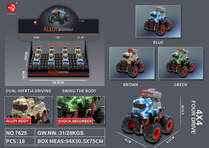 Vente en gros directe d'usine de camions jouets de série à thème militaire et spatial jouets en métal avec amortisseurs et caractéristiques de cascades - Product Image 5
