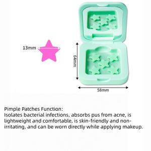 5 feuilles <span class=keywords><strong>de</strong></span> patchs hydrocolloïdes étoilés pour le visage et les imperfections cutanées avec miroir <span class=keywords><strong>de</strong></span> maquillage, action rapide pour couvrir les boutons et les imperfections - Product Image 2