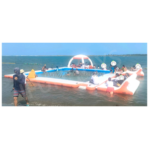 Île flottante gonflable de luxe avec dossier - Canapé aquatique robuste pour 2 personnes, idéal pour les fêtes sur yacht et les <span class=keywords><strong>loisirs</strong></span> en mer - Product Image 6