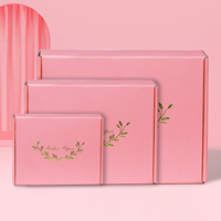 Ensemble de boîtes cadeaux pliantes en carton ondulé de luxe |   Vente en gros personnalisable |   Matériaux recyclés format A5, lamination brillante CMYK
