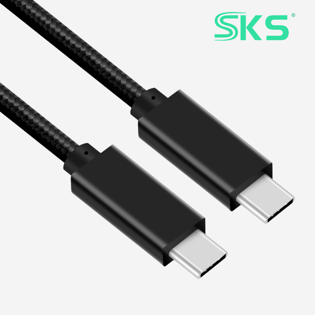 PD100W 20Gbps Type-C Cable E-Marker Smart Chip Braided Shielding 5A Fast Charging Thunderbolt 3 MacBook Pro 4K Printer Computer