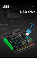 Console de mixage audio professionnelle XTUGA MG7 pour studio d'enregistrement KTV avec 5 canaux en métal et plastique, 99 effets intégrés et égaliseur 3 bandes