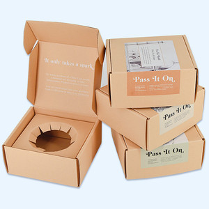 Custom Small Paper Candle Boxes Eco Friendly Kraft Candle Paper Box Packaging With Insert