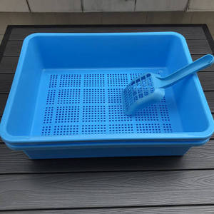 <span class=keywords><strong>Bac</strong></span> à <span class=keywords><strong>litière</strong></span> semi-fermé pour chat avec tamisage, <span class=keywords><strong>double</strong></span> couche, portable, compatible avec les litières en granulats de pin pour chat de grande taille - Product Image 2