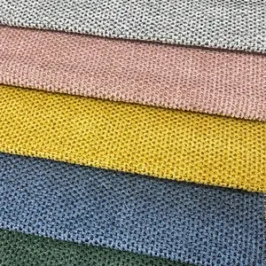 Estofamento 100% poliéster tecido Chenille liso para tecidos domésticos tecido de borda de colchão de sofá