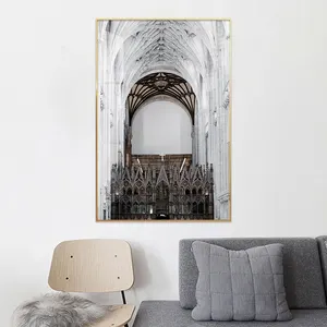 Arquitetura europeia Catedral Winchester parede arte para casa e quarto decoração luxo pintura impressão em tela cartazes