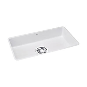 [BAEKJO] Fregadero Esmaltado 860 Blanco con Reducción de Ruido y Almohadilla Absorbente de Sonido para un Lavado Silencioso - Product Image 1