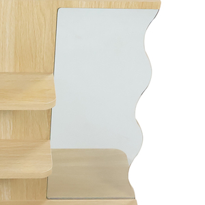 Étagère <span class=keywords><strong>murale</strong></span> Support de suspension multicouche Support de rangement mural Planche de bois avec support de couche Étagère <span class=keywords><strong>murale</strong></span> avec miroir en <span class=keywords><strong>verre</strong></span> - Product Image 5