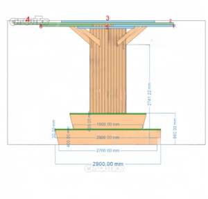 Columna Decorativa en Forma de Árbol Chiquitos, Soporte Redondo para Decoración de Pilares, para Espacios de Lectura, Habitaciones, Bibliotecas, Pasillos Escolares - Product Image 6