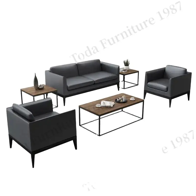 Customized Furniture Leather Sofa Seater Office Sofa Set Furniture Waiting Room Couch 1 2 3 Massage Modern Contemporary 5 Sets