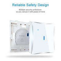 Interruptor de Luz Táctil Inteligente WiFi Retro LangYeao, Estándar EU/UK, 1/2/3/4 Canales, 10A, Cristal Templado, Compatible con Apple HomeKit y Siri