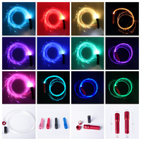Fouet de danse en Fiber optique LED multicolore, pratique pour les fêtes, les bars, les spectacles de lumière, les Festivals de musique EDM
