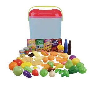 Playgo Unisex-Lebensgarnitur Küchenzubehör und Obst- und Gemüsspielzeug Kinderspielzeug-Set für Zuhause oder Klassenzimmer