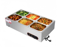 Gewerbliche Edelstahl-Arbeitsplatten-Bain-Marie, Schnellrestaurant-Wärmetisch für Restaurants