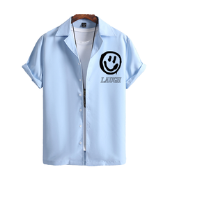 Camisa Casual de Playa con Estampado de Dibujos Animados para Hombre, Verano 2025, Estilo Americano, 100% Algodón, Manga Corta, Tejido de Punto, Anti-Pilling - Product Image 4