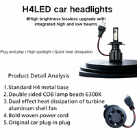 Nouveau phare H4 semi-étanche de 7 pouces, réflecteur complet, résistant aux chocs, étanche, classique pour VW