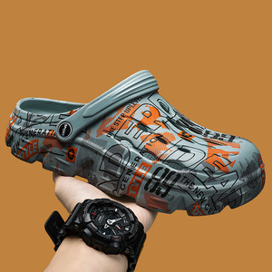 Sandalias de Playa para Hombre, Verano, Exterior, con Entresuela de EVA, Parte Superior de PVC, Suela de Goma Hueca Antideslizante, Punta Cerrada, Zapatos de Agua Estándar - Product Image 4