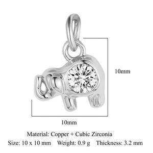 Mariposa elefante ojos bronce circón encantos DIY joyería accesorios estrella Luna Palma pie collar pulsera pequeño colgante - Product Image 5