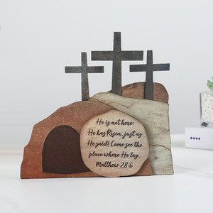 Ornamenti pasquali fanno rivivere le decorazioni artigianali in legno in loco oggetti decorativi a forma di croce per Desktop per la <span class=keywords><strong>casa</strong></span> - Product Image 4