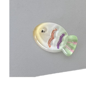 Pinzas para el pelo con forma de pez taiyaki de colores pastel, lindas y coloridas, estilo femenino y fresco para primavera y verano, transparentes, de dibujos animados, dulces. - Product Image 5