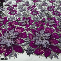 Tissu en velours de luxe Supoo brodé de haute qualité avec perles et paillettes lourdes pour soirée, idéal pour les femmes nigérianes
