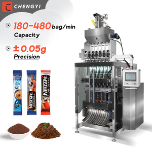 Tùy chỉnh mãng cầu cà ri quay doypack điền gusseted PREMADE Pouch vuông đáy phẳng túi Cà Phê Mặt đất bột máy đóng gói - Product Image 1