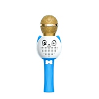Microphone Karaoké Portable K5 Cartoon Cat pour Enfants avec Haut-Parleur et Annulation Vocale en un Clic