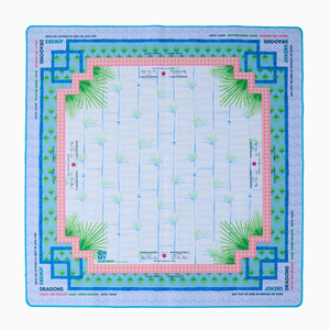 Tapis <span class=keywords><strong>de</strong></span> Mahjong US à motif nautique côtier étoile <span class=keywords><strong>de</strong></span> mer et corail avec marquages officiels <span class=keywords><strong>Charleston</strong></span> et <span class=keywords><strong>de</strong></span> direction - Product Image 3