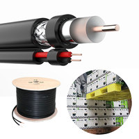 Cable Coaxial Blanco y Negro RG59 RG58 RG6 RG6U de 75 Ohm, 100m 305m, para TV/CATV/Satélite/Antena/CCTV