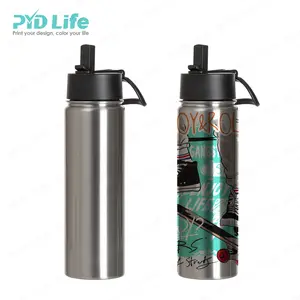 PYD Life Custom 27oz 800ml Single Wall Stainless Steel Drinking Water Bottle With Straw Lid 30oz 900ml Water Bottle With Logo