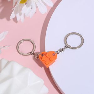 Llavero de Bloques de Construcción en Forma de Corazón, Ladrillo Acrílico, Juego de 2 Piezas para Parejas, Regalos de Amor a Juego, Novio, Novia, Boda - Product Image 5