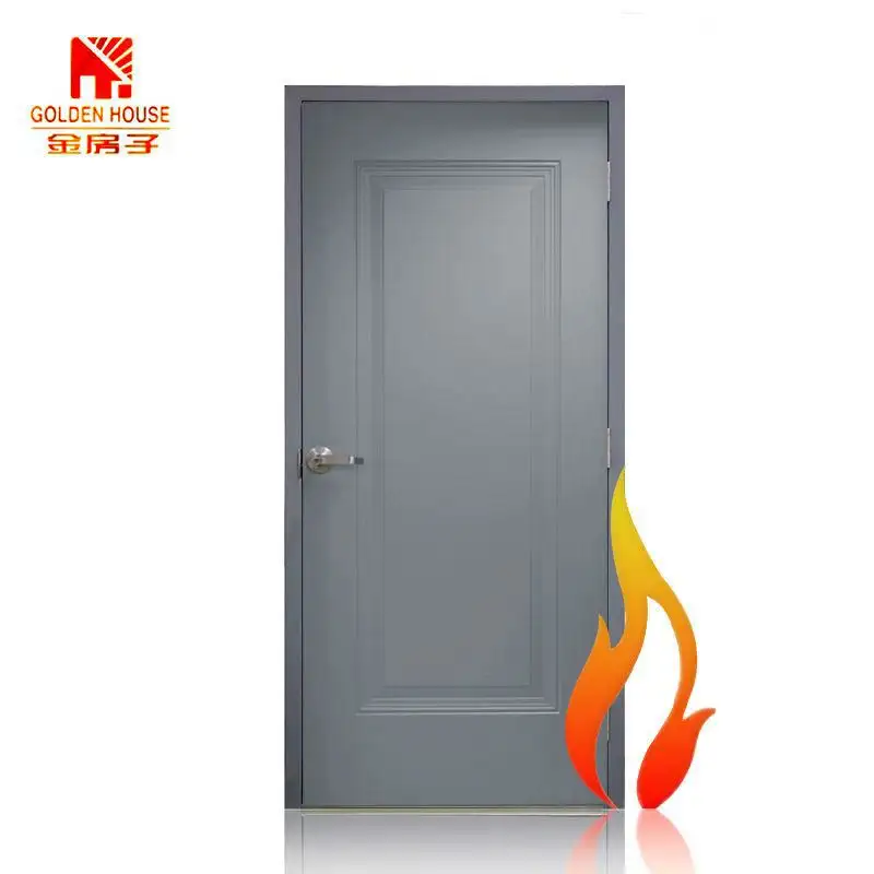 GH 3 hours fire rated soundproof panel pre hung metal steel fireproof doors