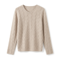 Pull en cachemire 100% pour femme, col en V, couleur unie, toutes saisons, coupe ajustée, respirant, tricoté à la machine, fin, OEM/ODM