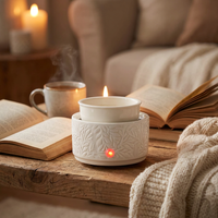 Mini chauffe-cire électrique en céramique à brancher, portable, écologique, aromathérapie pour chambre, salle de bain, voyage, sans flamme, sûr