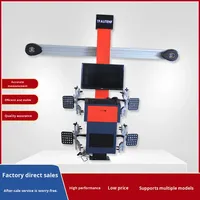 Machine d'alignement 3D personnalisée pour voitures avec double écran haute définition de 32 pouces et cabine de pulvérisation pour outils de pneus
