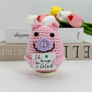 Nuovo simpatico maialino fai da te bambola fatta a mano peluche di peluche con ripieno di cotone PP per bambini - Product Image 2