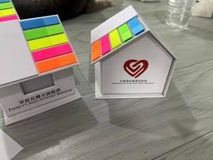 Nhà Hình tái chế EcoFriendly notepad và ghi chú dán cho văn phòng vui vẻ và năng suất - Product Image 1