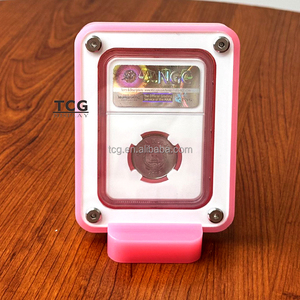 TCG nhà máy tùy chỉnh bán buôn Hộp quà tặng kỷ niệm đồng xu/huy chương perspex hiển thị trường hợp màu hồng Acrylic phân loại trường hợp đồng xu - Product Image 1