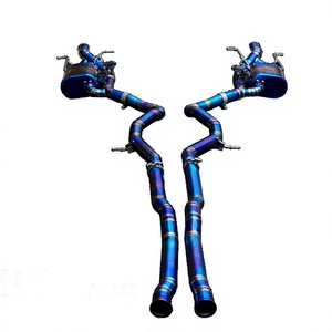 Escape trasero con válvulas Vortex Burnt Blue Titanium para Benz W223 S400 S450 S500 Luxury Sedan - Product Image 1