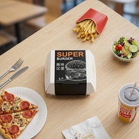 Cajas de Hamburguesas de Papel Kraft Longyi Personalizadas con Relieve y Materiales Reciclados, de Shandong, con Logotipo Personalizado